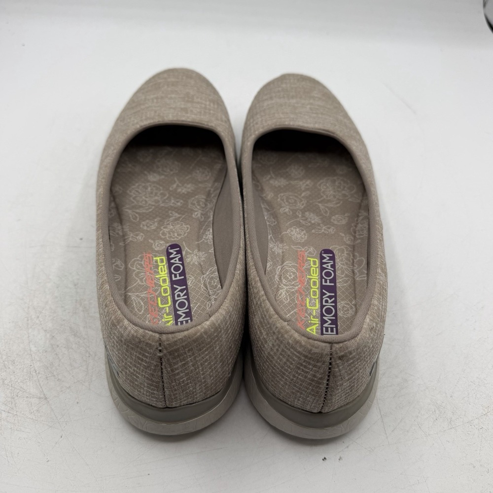 Skechers Microburst Darling Dash Shoes Womens 8 Taupe Lightweight Slip On Shoes - Picture 9 of 11